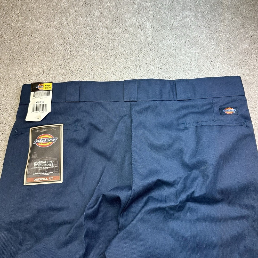 NWT Dickies 874 Original Fit Flex Work Pants Mens 42x30 Dark Navy Blue